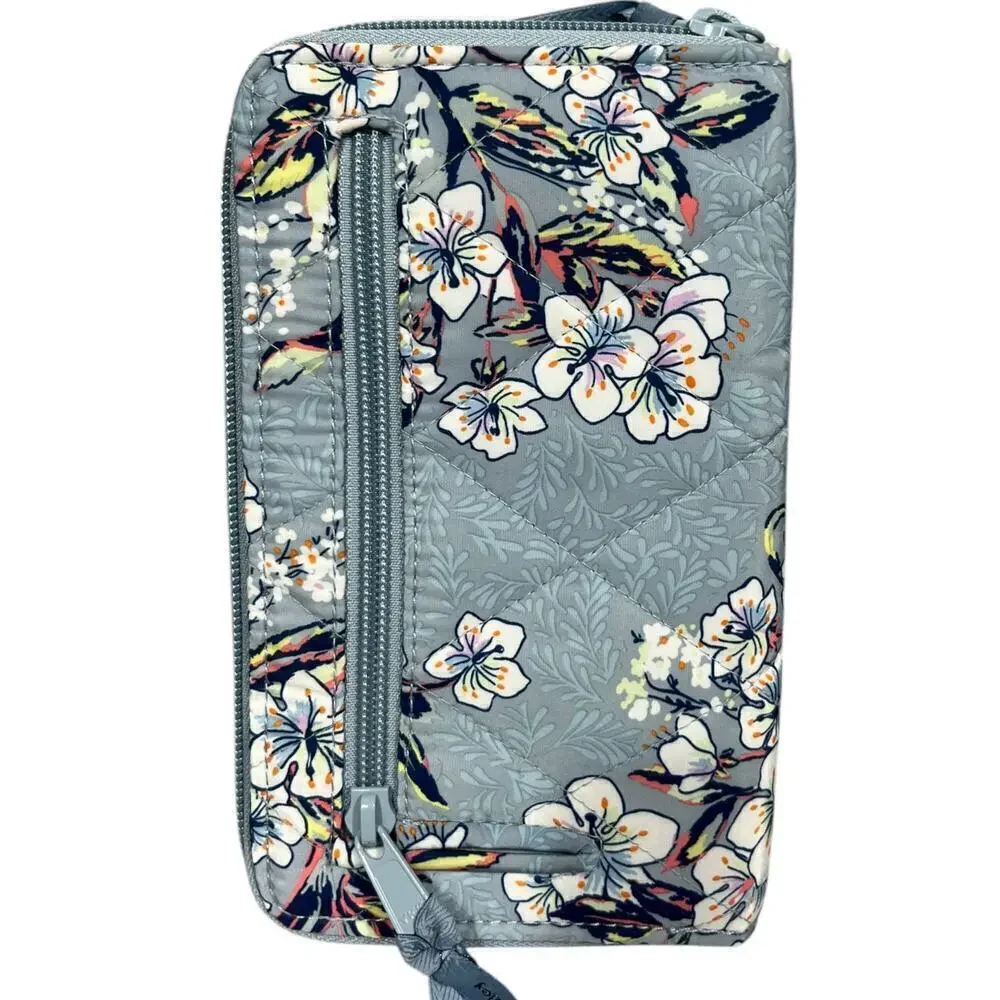 Vera Bradley Ultralight RFIS Turnlock Wallet / Cherry Blossom - Picture 2 of 11